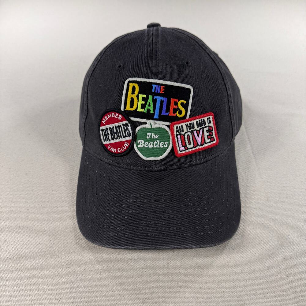 American Needle The Beatles Multi Patch Baseball Cap Hat Black Washed NWOT